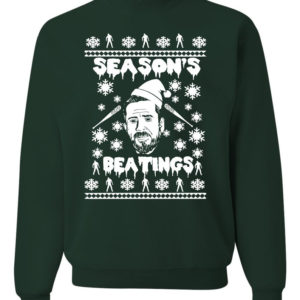 Negan Season's Beatings Christmas Sweatshirt Sweatshirt Forest Green S