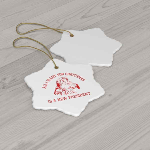 Santa All I Want For Christmas Is A New President Ornament product photo 1