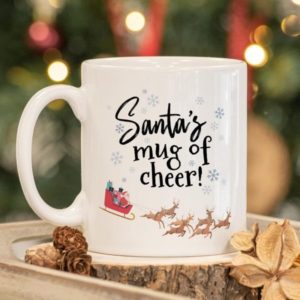Santa's Mug Of Cheer Christmas Coffee Mug Mug 11oz White One Size