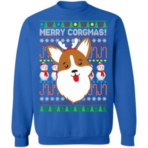 Snowman Merry Corgmas Dog Lover Christmas Shirt Sweatshirt Royal S