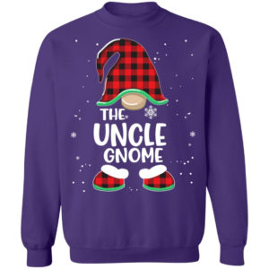 The Uncle Gnome Christmas Shirt Christmas Sweatshirt Purple S