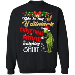 This Is My Hallmark Christmas Movie Watching Shirt Christmas Sweatshirt Black S