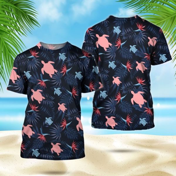 Turtle Sea Gift 3D T-Shirt 3D T-Shirt Navy S