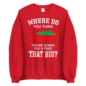 Where Do You Think You're Gonna Put A Tree That Big? Bend Over And I'll Show You Christmas Couple Sweatshirt product photo 2