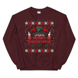Wishing You A Merry Christmas Funny Christmas Sweatshirt Sweatshirt Maroon S