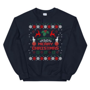 Wishing You A Merry Christmas Funny Christmas Sweatshirt Sweatshirt Navy S