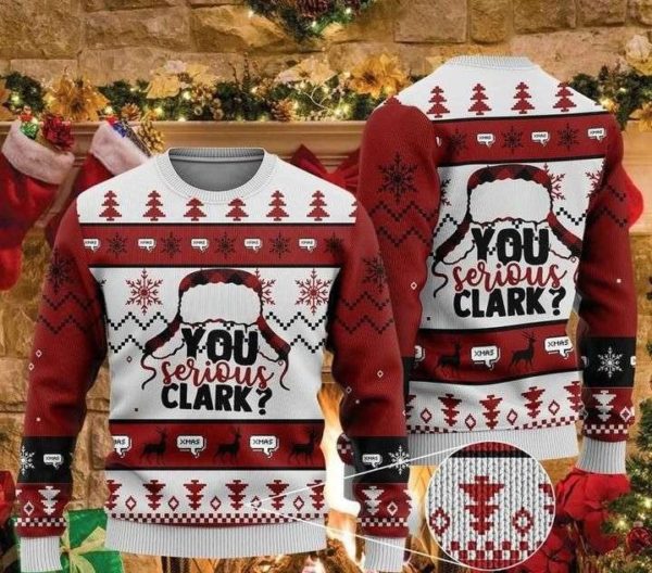 You Serious Clark? Xmas Christmas Sweater AOP Sweater Red S