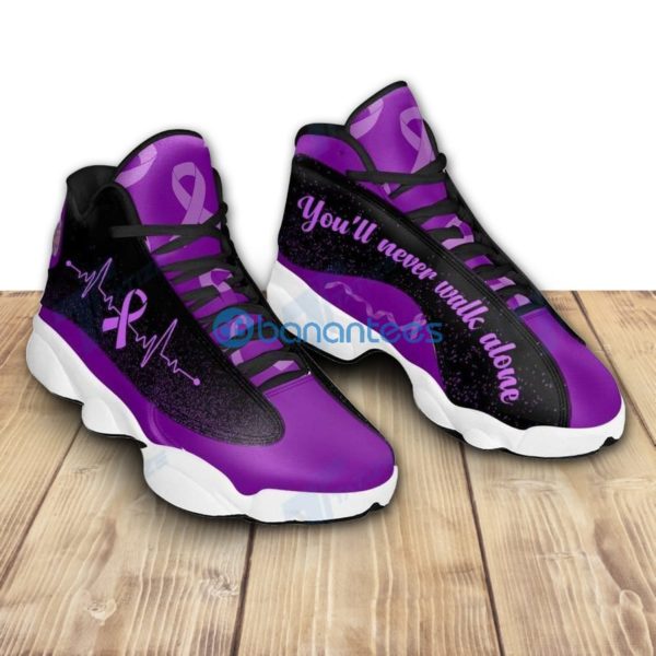 You'll Never Walk Alone Alzheimer Heart Beat Air Jordan 13 Shoes Product Photo