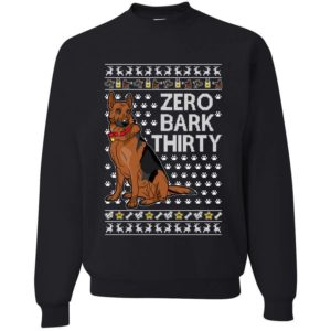 Zero Bark Thirty Funny Dog Christmas Sweatshirt Sweatshirt Black S