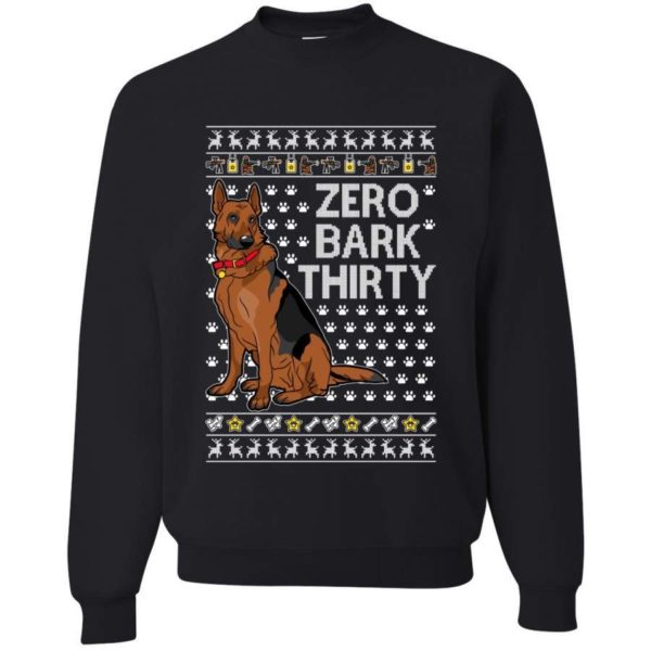 Zero Bark Thirty Funny Dog Christmas Sweatshirt Sweatshirt Black S