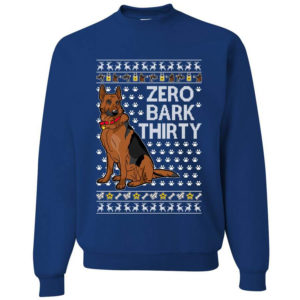 Zero Bark Thirty Funny Dog Christmas Sweatshirt Sweatshirt Royal S