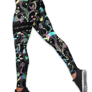 3D Mushroom Reflective Combo Hollow Tank & Legging Outfit Product Photo