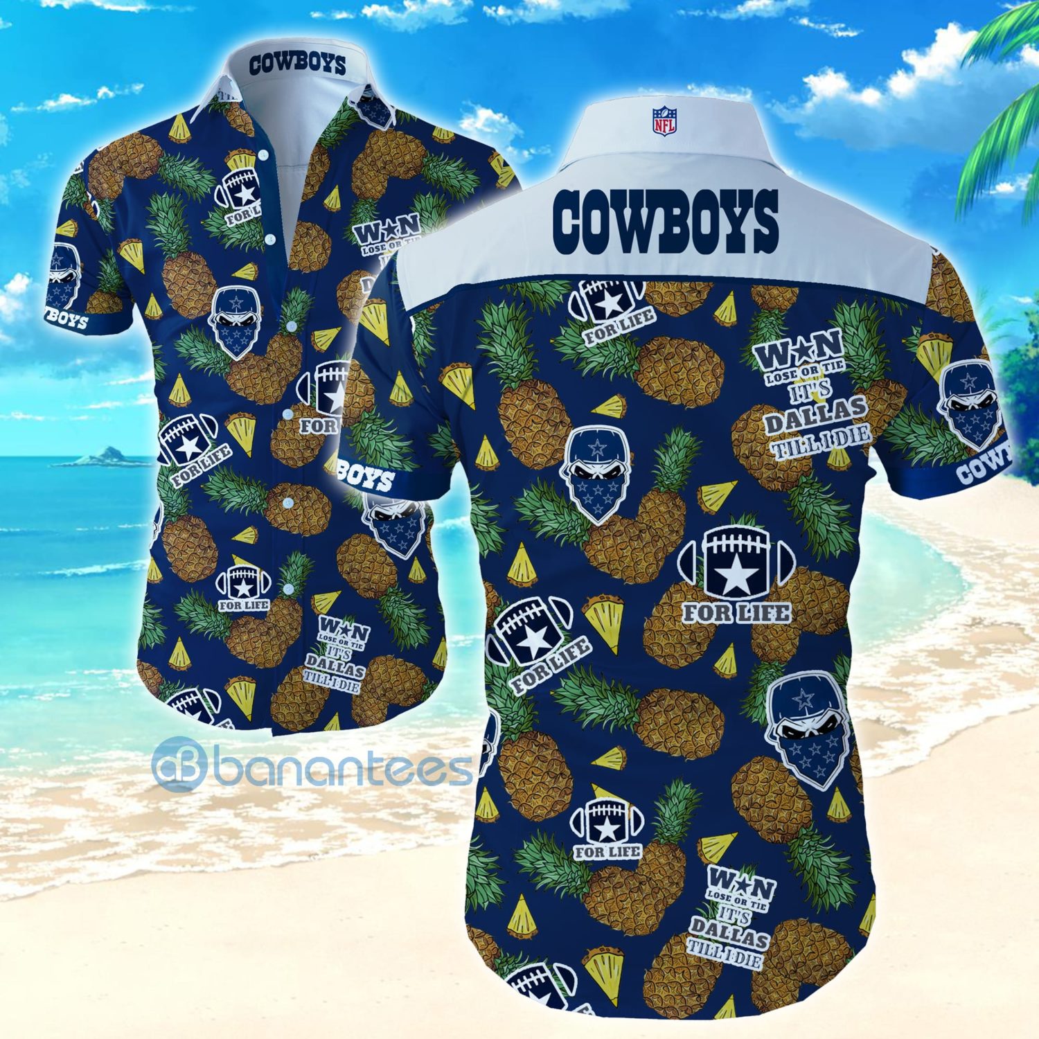 Dallas Cowboys Hawaiian Shirt Pineapple Print Product photo 1