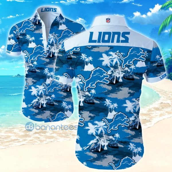 Detroit Lions Hawaiian Shirt Island Graphic Product Photo