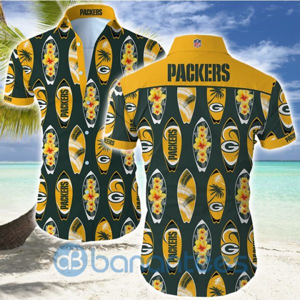 Funny Green Bay Packers Short Sleeves Hawaiian For Men Product Photo