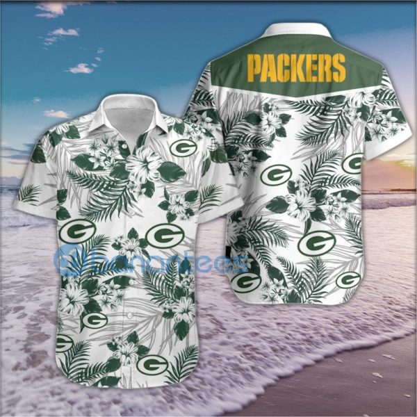 Green Bay Packers Short Sleeves Hawaiian Tropical Product Photo