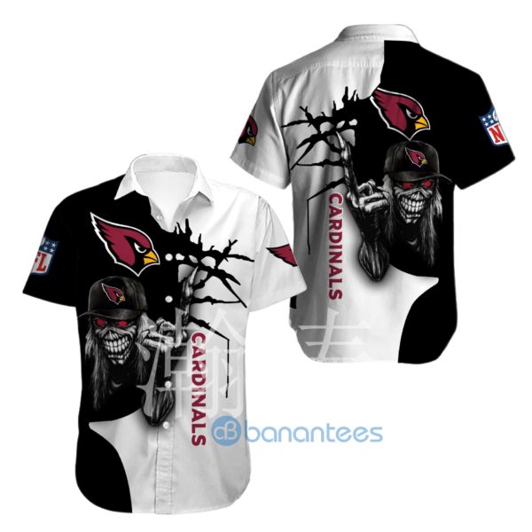 Iron Maiden Arizona Cardinals Short Sleeves Hawaiian Shirt Product Photo