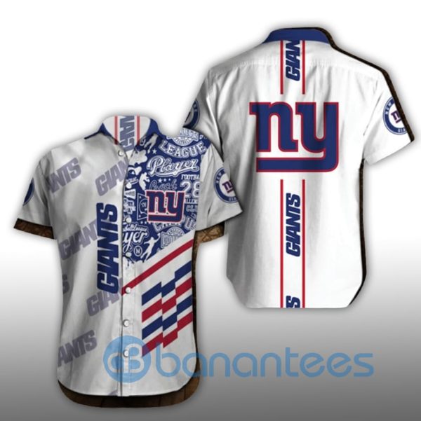 Men's New York Giants Short Sleeves Hawaiian Shirt Product Photo