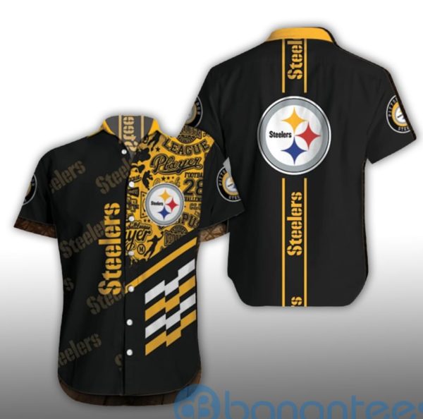 Men's Pittsburgh Steelers Short Sleeves Hawaiian Shirt Product Photo