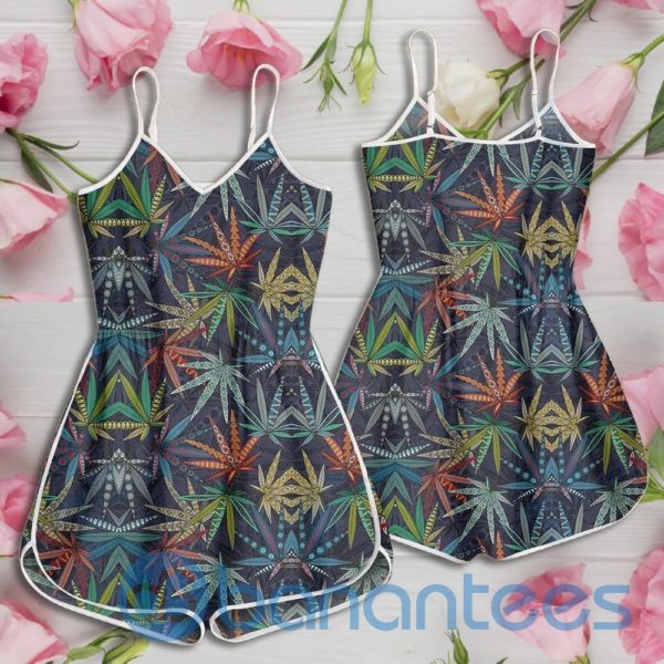 Weed leaf color pattern Rompers For Women Product Photo