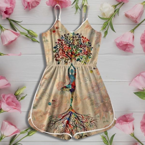 Yoga tree colorful Rompers For Women Product Photo