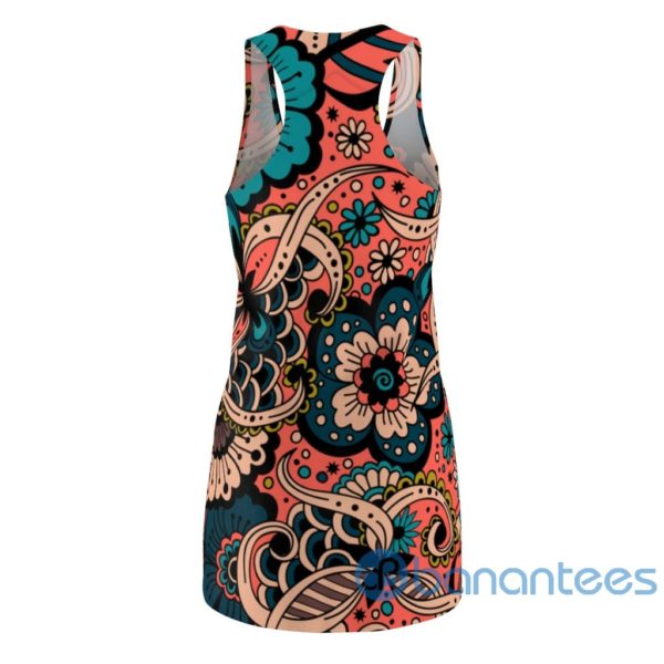 Abstract Psychedelic Seamless Pattern Full Printed Summer Racerback Dress Product Photo