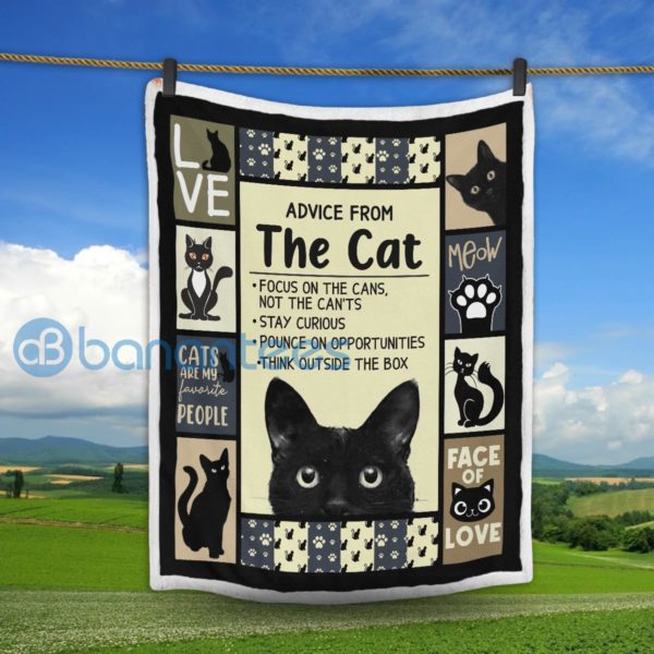 Advice From The Cat Cat Lover Sherpa Blanket Product Photo