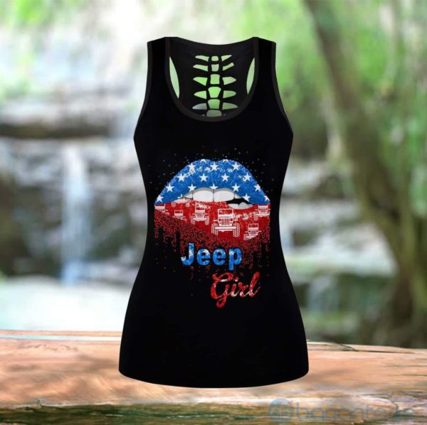 American Jeep Girl Patriotism Tank Top Legging Set Outfit Product Photo
