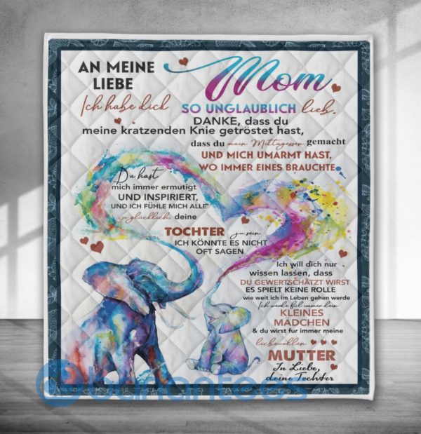 An Meine Liebe Mom Beautiful Blanket Quilt Product Photo
