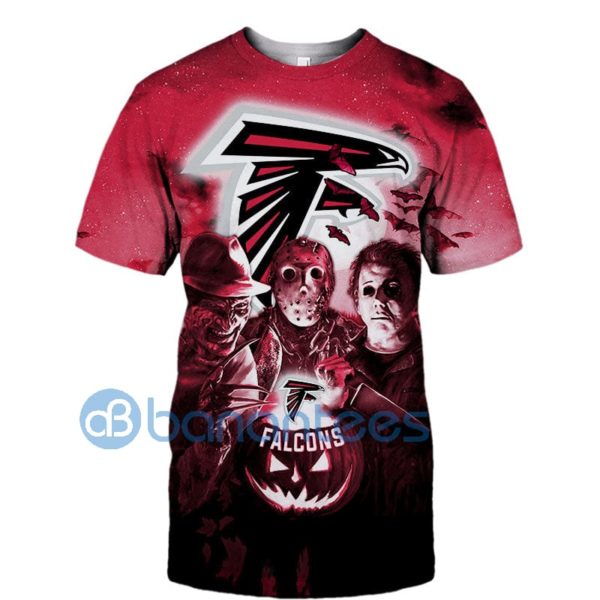 Atlanta Falcons Halloween Horror Night Full Printed 3D T Shirt Product Photo