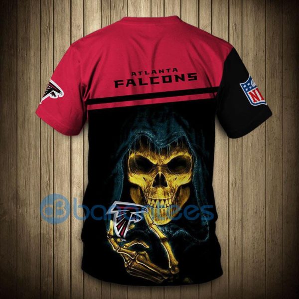 Atlanta Falcons Hand Skull Full Printed 3D T Shirt Product Photo
