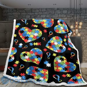 Autism Awareness Day Sherpa Blanket Product Photo