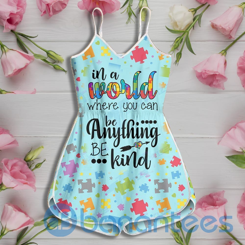 Autism In A World Where You Can Be Anything Be Kind Rompers For Women