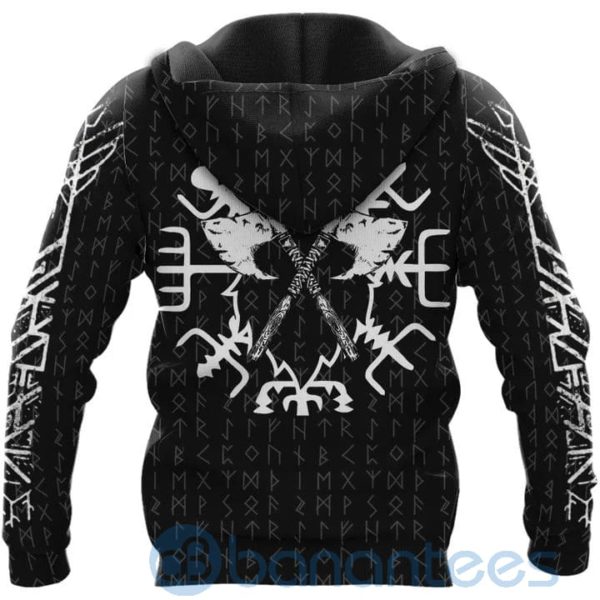 Axe Vegvisir Odin Raven Viking Hoodie All Over Printed 3D Hoodie Product Photo