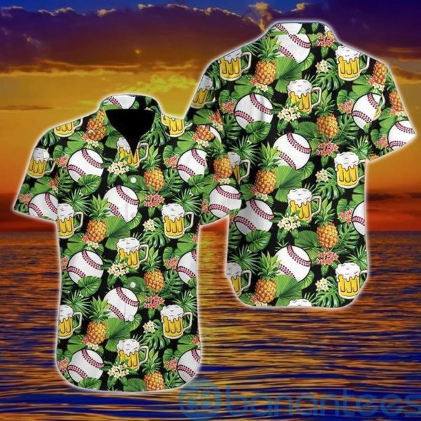 Baseball And Beer Hawaiian Shirt Product Photo