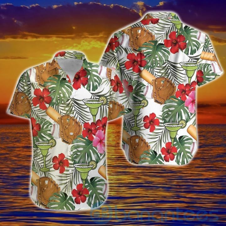 Baseball And Margarita Tropical Hawaiian Shirt