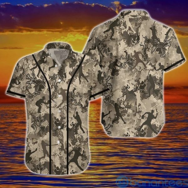 Baseball Camo Hawaiian Shirt Product Photo