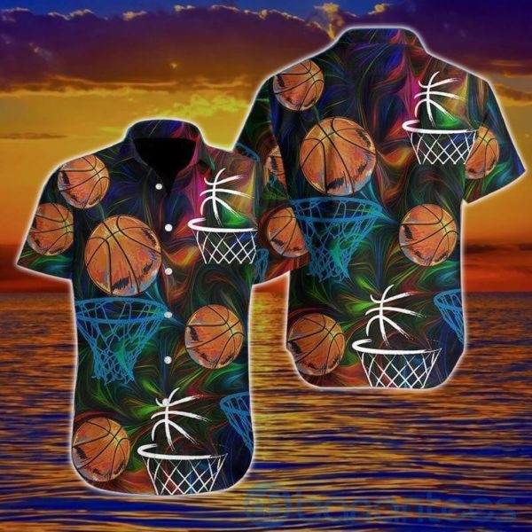 Basketball Colorful Light Tropical Hawaiian Shirt Product Photo