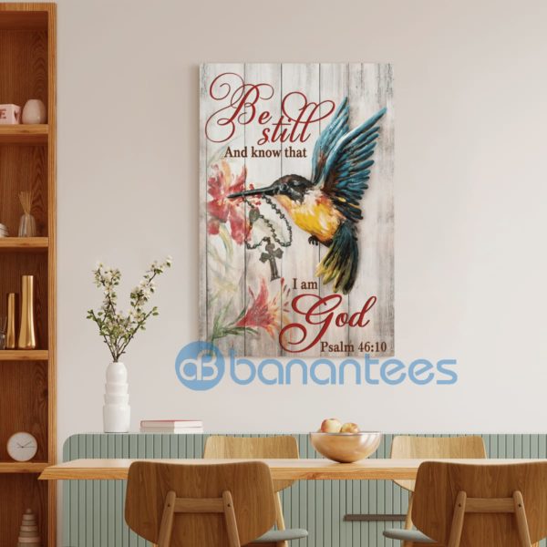Be Still And Know That I Am God Hummingbird Wall Art Canvas Product Photo