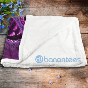 Beautiful Butterflies And Mandala Pattern Sherpa Blanket Product Photo