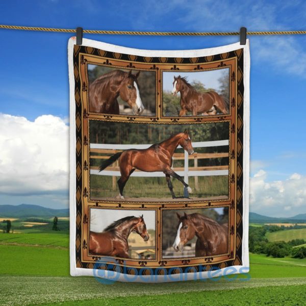 Beautiful Horse Design Sherpa Blanket Product Photo