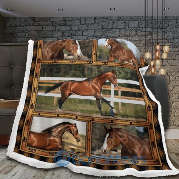 Beautiful Horse Design Sherpa Blanket Product Photo