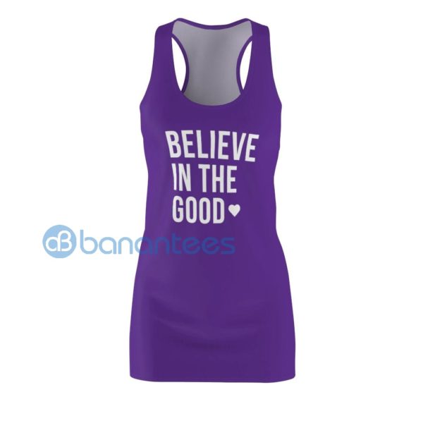 Believe In The Goode Purple Racerback Dress For Women Product Photo
