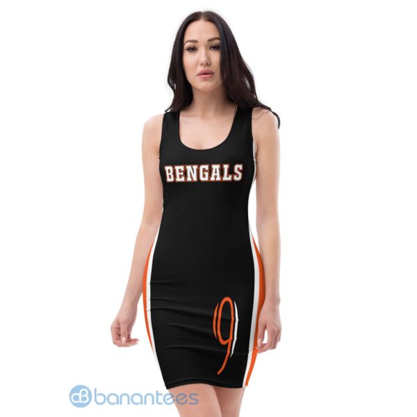 Bengals Number 9 Fashion Black Racerback Dress For Women Product Photo