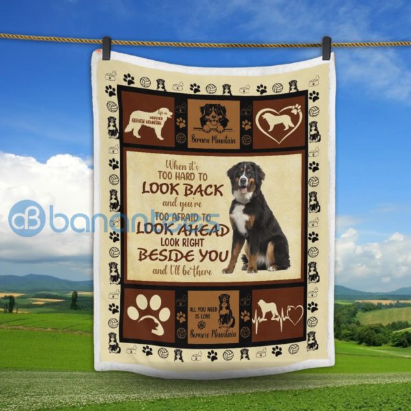 Bernese Muontain Dog Sherpa Blanket Product Photo