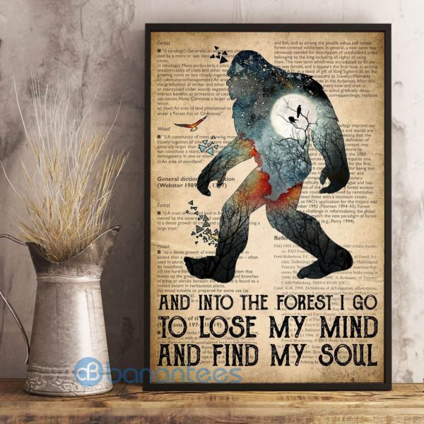 Bigfoot Into The Forest I Go Wall Art Print Poster Product Photo