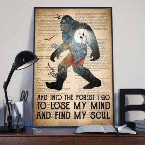 Bigfoot Into The Forest I Go Wall Art Print Poster Product Photo