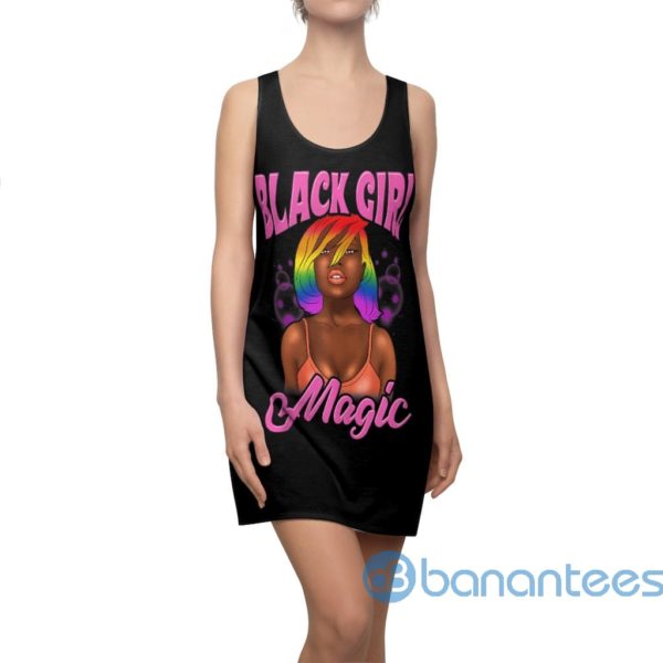 Black Girl Magic Black Racerback Dress For Women Product Photo