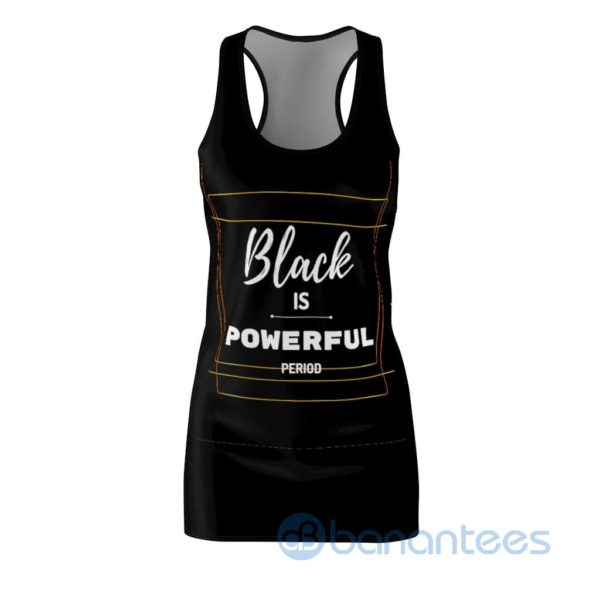 Black Is Powerful Period Black Racerback Dress For Women Product Photo