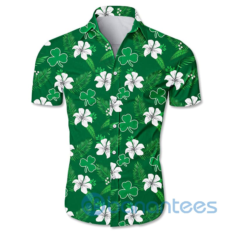 Boston Celtics Small Flowers Short Sleeves Hawaiian Shirt